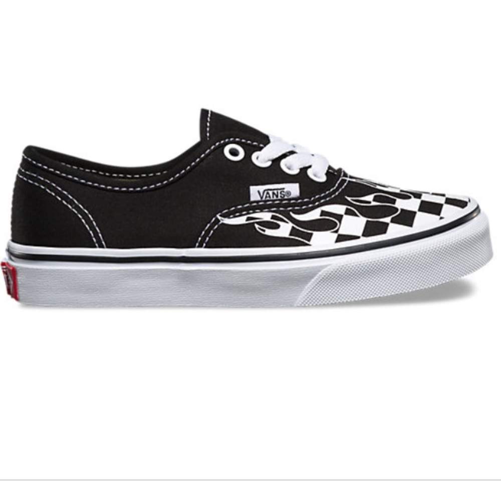 Kids black flame vans